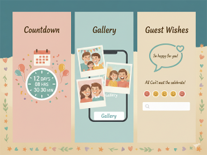 Countdown, Gallery & Guest Wishes